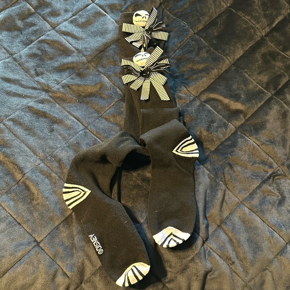 Jack Skellington Nightmare Before Christmas over the knee socks